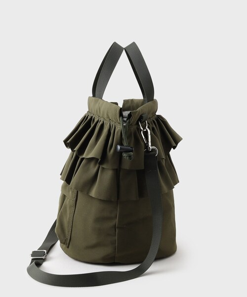 GALLEST（ギャレスト）の「フリルドロストショルダーバッグ（ショルダーバッグ・レディース・ブラック/ダークオリーブ・00）」の5枚目の写真