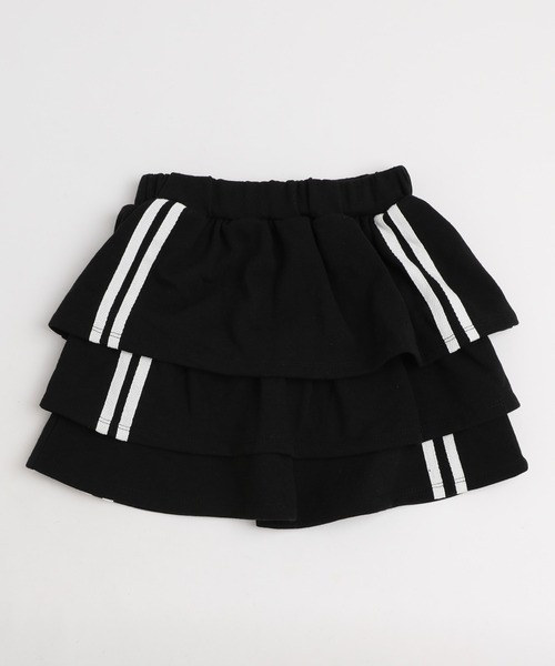 URBAN CHERRY（アーバンチェリー）の「【U.TRACK/ユードットトラック】ラインツーティアフリルショートパンツ（スカート・キッズ・グレー/ブラック/ネイビー・110cm/120cm/130cm/140cm/150cm）」の12枚目の写真