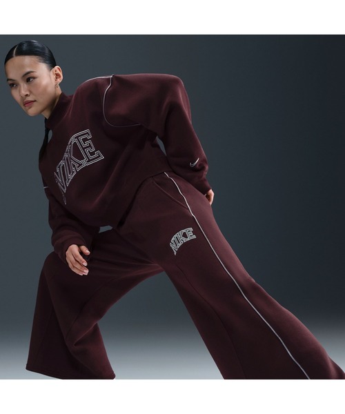 NIKE（ナイキ）の「ナイキ NIKE ナイキ  NSW PHNX フリース ロゴ ワイド LE（その他パンツ・レディース・ブラック/バーガンディー・S/M/L）」の12枚目の写真