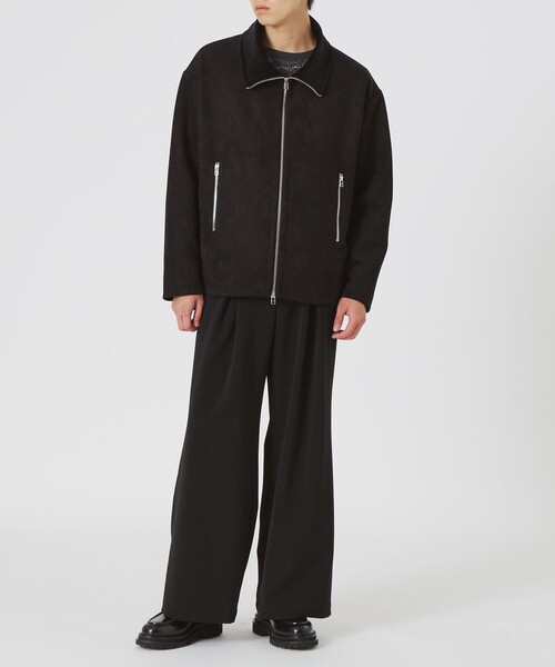 スエードライクスタンドネックブルゾン（ブルゾン）｜LOVELESS