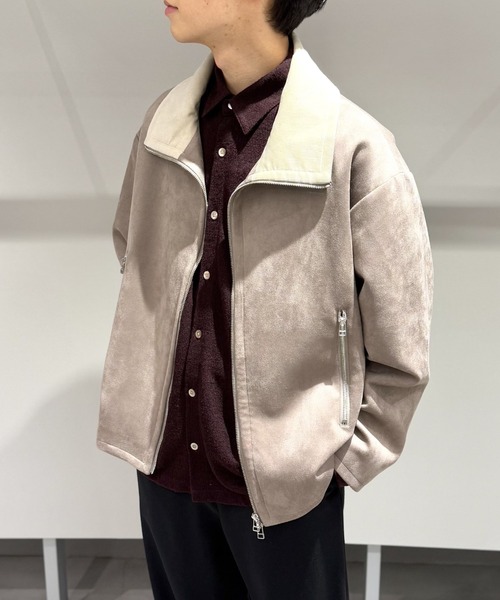 LOVELESS（ラブレス）の「スエードライクスタンドネックブルゾン（ブルゾン・メンズ・ブラック/ネイビー/ベージュ系その他4・L/M）」の7枚目の写真