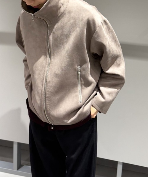 LOVELESS（ラブレス）の「スエードライクスタンドネックブルゾン（ブルゾン・メンズ・ブラック/ネイビー/ベージュ系その他4・L/M）」の8枚目の写真