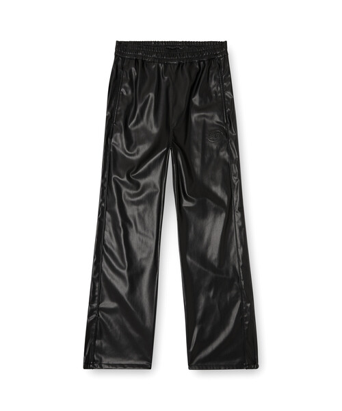 メンズ ブラック レギュラーフィットパンツ P-ARTEN-PIPING-PGBX