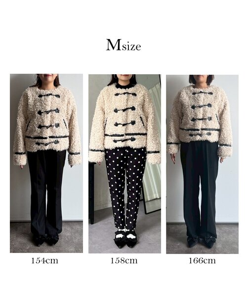 prose verse（プロズヴェール）の「カーリーファーブルゾン（ブルゾン・レディース・アイボリー・MEDIUM/LARGE）」の2枚目の写真