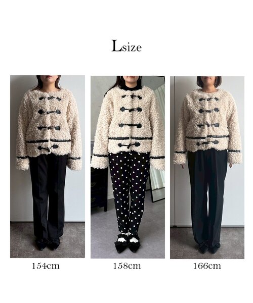 prose verse（プロズヴェール）の「カーリーファーブルゾン（ブルゾン・レディース・アイボリー・MEDIUM/LARGE）」の3枚目の写真