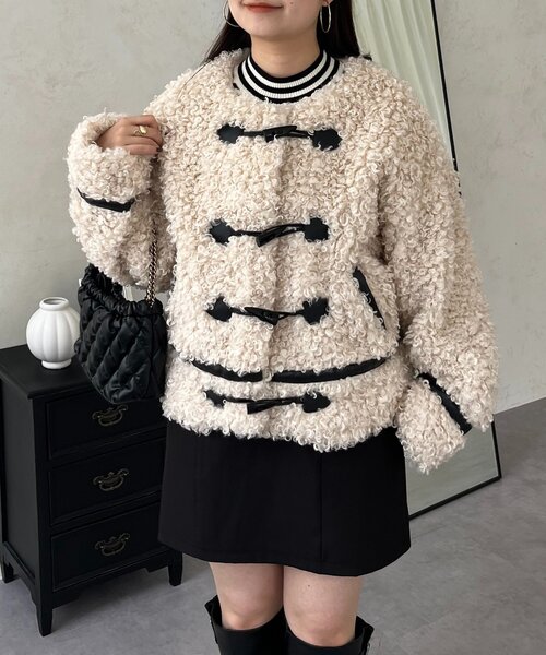 prose verse（プロズヴェール）の「カーリーファーブルゾン（ブルゾン・レディース・アイボリー・MEDIUM/LARGE）」の4枚目の写真