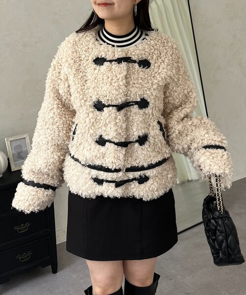 prose verse（プロズヴェール）の「カーリーファーブルゾン（ブルゾン・レディース・アイボリー・MEDIUM/LARGE）」の7枚目の写真