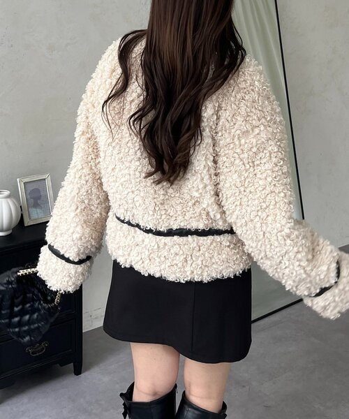 prose verse（プロズヴェール）の「カーリーファーブルゾン（ブルゾン・レディース・アイボリー・MEDIUM/LARGE）」の12枚目の写真