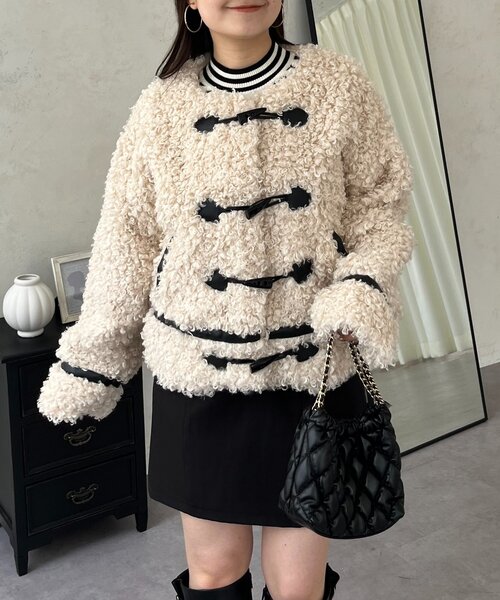 prose verse（プロズヴェール）の「カーリーファーブルゾン（ブルゾン・レディース・アイボリー・MEDIUM/LARGE）」の14枚目の写真