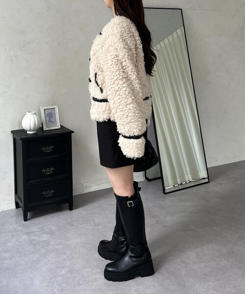 prose verse（プロズヴェール）の「カーリーファーブルゾン（ブルゾン・レディース・アイボリー・MEDIUM/LARGE）」の17枚目の写真