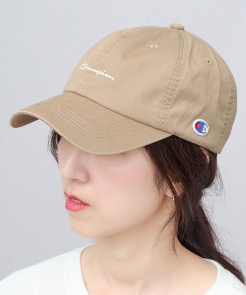 Champion(チャンピオン)の「ユーズド風 ウォッシュツイル ハイキャップ 深め(キャップ・メンズ・ブラック/チャコール/ベージュ/オフホワイト・FREE)」の4枚目の写真