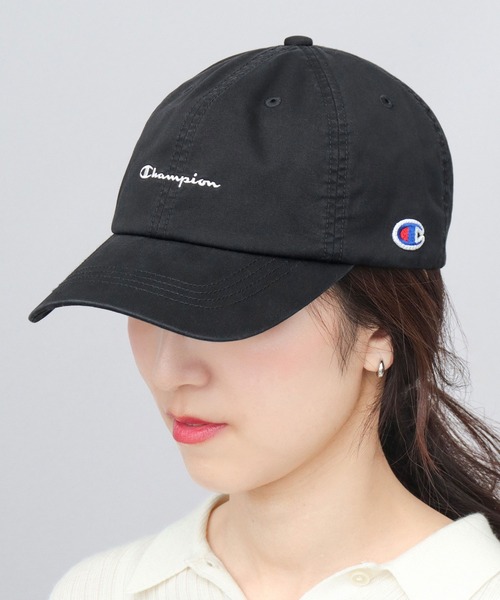 Champion(チャンピオン)の「ユーズド風 ウォッシュツイル ハイキャップ 深め(キャップ・メンズ・ブラック/チャコール/ベージュ/オフホワイト・FREE)」の1枚目の写真