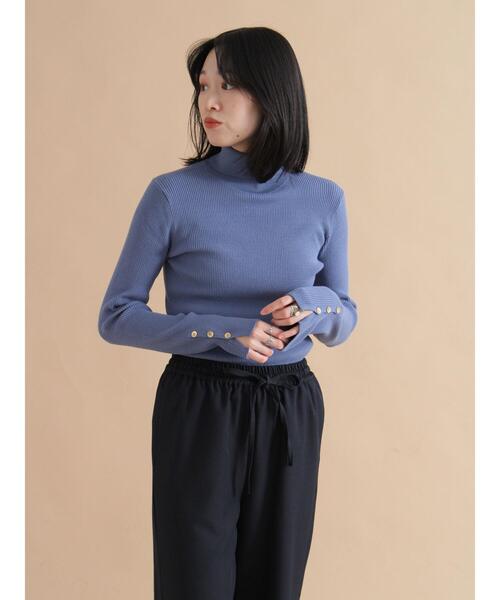 sm2rhythm（サマンサモスモスリズム）の「袖ボタンリブニットプルオーバー（ニット/セーター・レディース・レッド/ブルー/ブラック・F）」の13枚目の写真