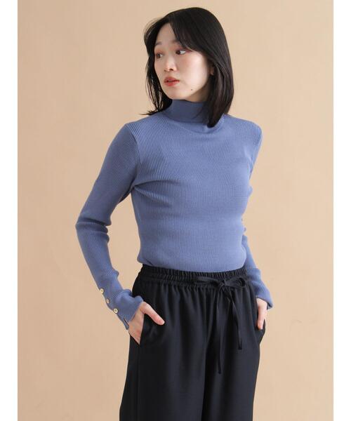 sm2rhythm（サマンサモスモスリズム）の「袖ボタンリブニットプルオーバー（ニット/セーター・レディース・レッド/ブルー/ブラック・F）」の14枚目の写真