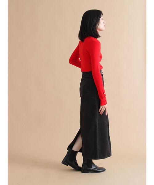 sm2rhythm（サマンサモスモスリズム）の「袖ボタンリブニットプルオーバー（ニット/セーター・レディース・レッド/ブルー/ブラック・F）」の19枚目の写真