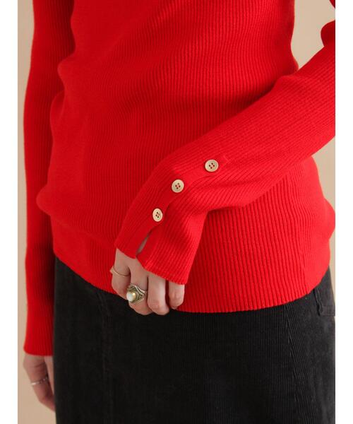 sm2rhythm（サマンサモスモスリズム）の「袖ボタンリブニットプルオーバー（ニット/セーター・レディース・レッド/ブルー/ブラック・F）」の22枚目の写真