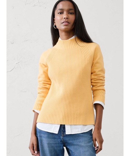 BANANA REPUBLIC FACTORY STORE ミックスリブタートルネックセーター