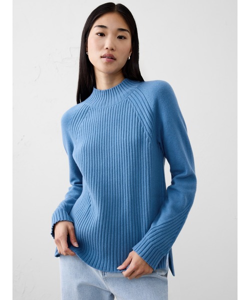 BANANA REPUBLIC FACTORY STORE(バナナリパブリック ファクトリーストア)の「BANANA REPUBLIC FACTORY STORE ミックスリブタートルネックセーター(ニット/セーター・レディース・ホワイト/ナチュラル/イエロー/インディゴブルー/レッド/ピンク・L/M/S/XS)」の4枚目の写真