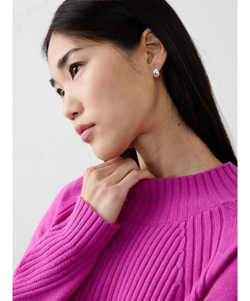BANANA REPUBLIC FACTORY STORE(バナナリパブリック ファクトリーストア)の「BANANA REPUBLIC FACTORY STORE ミックスリブタートルネックセーター(ニット/セーター・レディース・ホワイト/ナチュラル/イエロー/インディゴブルー/レッド/ピンク・L/M/S/XS)」の13枚目の写真