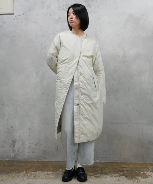 NANGA / ナンガ NO COLLAR DOWN COAT (WOMEN) ノーカラーダウンコート
