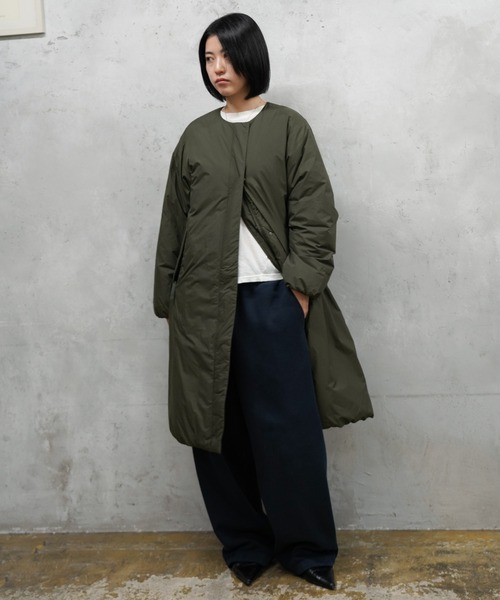 NANGA / ナンガ NO COLLAR DOWN COAT (WOMEN) ノーカラーダウンコート