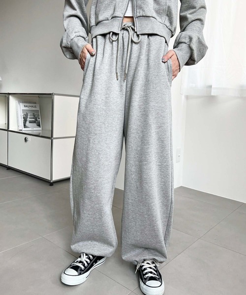 decembermay グレー スウェットパンツ メンズ MVR ハートロゴワイドスウェットパンツ グレー - MAVRK | 60% - アジア