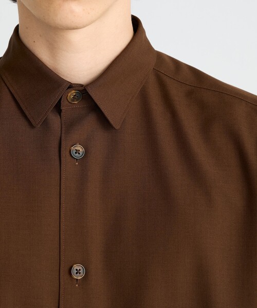 EDITION（エディション）の「ウールドスキン CPOシャツ（シャツ/ブラウス・メンズ・ブラック/ブラウン・M/S）」の7枚目の写真