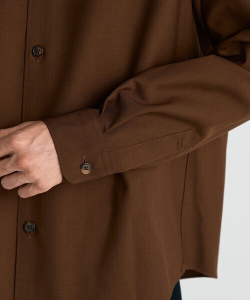 EDITION（エディション）の「ウールドスキン CPOシャツ（シャツ/ブラウス・メンズ・ブラック/ブラウン・M/S）」の8枚目の写真