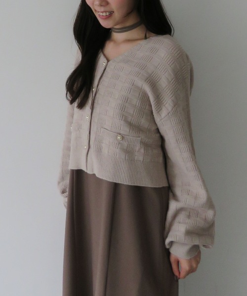 archives（アルシーヴ）の「金釦ニットＣＤ×マーメイドキャミワンピースＳＥＴ（ワンピース・レディース・アイボリー/ブラック/モカ・MEDIUM）」の19枚目の写真