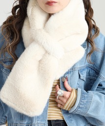 ネックウォーマー/スヌード（ホワイト/白色系・フェイクファー