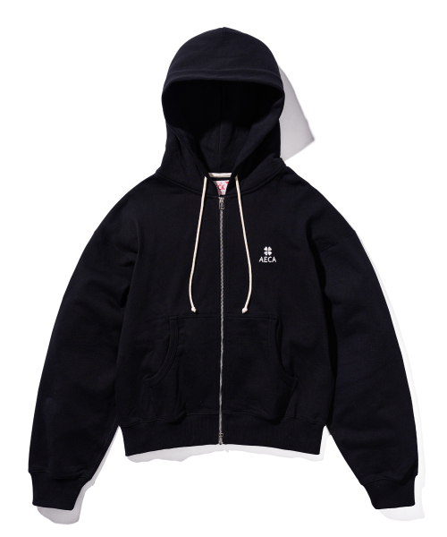 AECA(エイカ)の「EVERYDAY AECA CLOVER ZIP UP HOODIE-BLACK(パーカー・レディース・その他・SMALL/MEDIUM/LARGE/W/X-LARGE)」の1枚目の写真