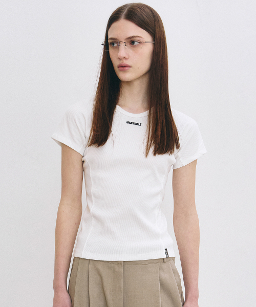 NICK&NICOLE（ニックアンドニコール）の「NICOLE SLIM LINE HALF TOP_IVORY（Tシャツ/カットソー・レディース・その他・FREE）」の3枚目の写真