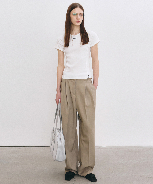 NICK&NICOLE（ニックアンドニコール）の「NICOLE SLIM LINE HALF TOP_IVORY（Tシャツ/カットソー・レディース・その他・FREE）」の4枚目の写真