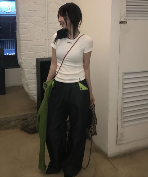 NICK&NICOLE（ニックアンドニコール）の「NICOLE SLIM LINE HALF TOP_IVORY（Tシャツ/カットソー・レディース・その他・FREE）」の7枚目の写真