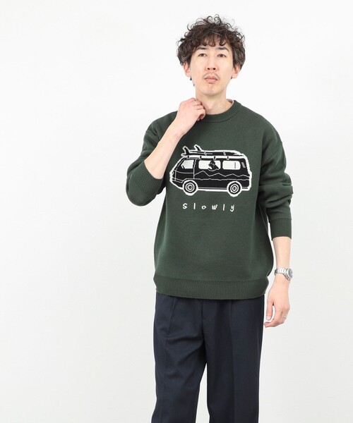 NOLLEY’S（ノーリーズ）の「【STONEWOLD】WAGON ウォッシャブル CN 25AW（ニット/セーター・メンズ・オリーブ/ブラック/ライトグレー・S/M/L/XL）」の10枚目の写真