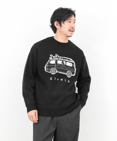 NOLLEY’S（ノーリーズ）の「【STONEWOLD】WAGON ウォッシャブル CN 25AW（ニット/セーター・メンズ・オリーブ/ブラック/ライトグレー・S/M/L/XL）」の16枚目の写真