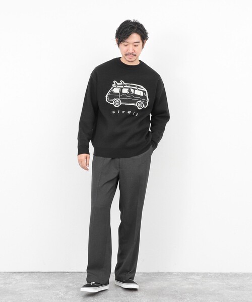 NOLLEY’S（ノーリーズ）の「【STONEWOLD】WAGON ウォッシャブル CN 25AW（ニット/セーター・メンズ・オリーブ/ブラック/ライトグレー・S/M/L/XL）」の20枚目の写真