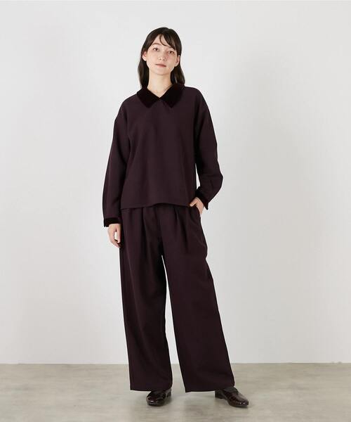 LOGEMENT DE CLAIRE(ロジュモンドクレール)の「【LOURMARIN】タックイージーワイドパンツ(その他パンツ・レディース・ブラック・2/3)」の3枚目の写真