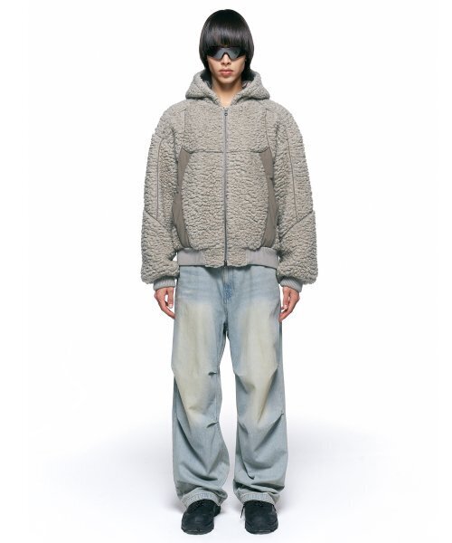 INSILENCE(インサイロンス)の「テクスチャードウールフードジャケット ベージュ(その他アウター・レディース・その他・LARGE/MEDIUM/SMALL)」の2枚目の写真