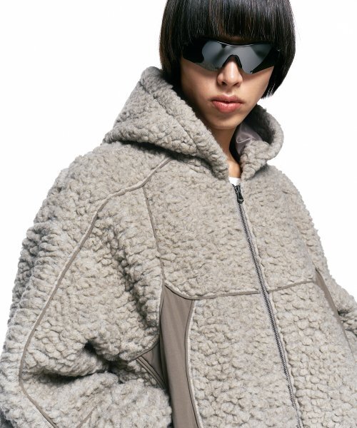 INSILENCE(インサイロンス)の「テクスチャードウールフードジャケット ベージュ(その他アウター・レディース・その他・LARGE/MEDIUM/SMALL)」の4枚目の写真
