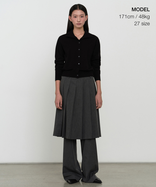 MUSINSA STANDARD WOMAN（ムシンサスタンダードウーマン）の「ウィメンズプリーツスカートレイヤードスラックス[ミディアムグレー]（スラックス・レディース・その他・26/27/28/29/34/32/30/31/24/25）」の20枚目の写真