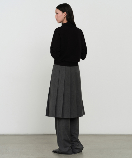 MUSINSA STANDARD WOMAN（ムシンサスタンダードウーマン）の「ウィメンズプリーツスカートレイヤードスラックス[ミディアムグレー]（スラックス・レディース・その他・26/27/28/29/34/32/30/31/24/25）」の19枚目の写真