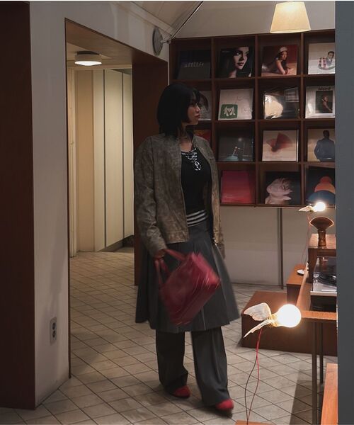 MUSINSA STANDARD WOMAN（ムシンサスタンダードウーマン）の「ウィメンズプリーツスカートレイヤードスラックス[ミディアムグレー]（スラックス・レディース・その他・26/27/28/29/34/32/30/31/24/25）」の9枚目の写真