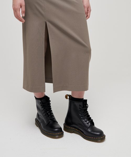 MUSINSA STANDARD WOMAN（ムシンサスタンダードウーマン）の「レディースハイウエストスリットロングスカート【ダスティベージュ】（スカート・レディース・その他・SMALL/MEDIUM/LARGE/X-SMALL）」の5枚目の写真