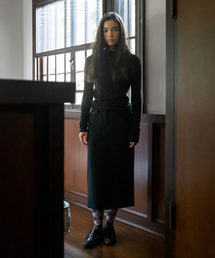 H-LINE POCKET SKIRT BLACK