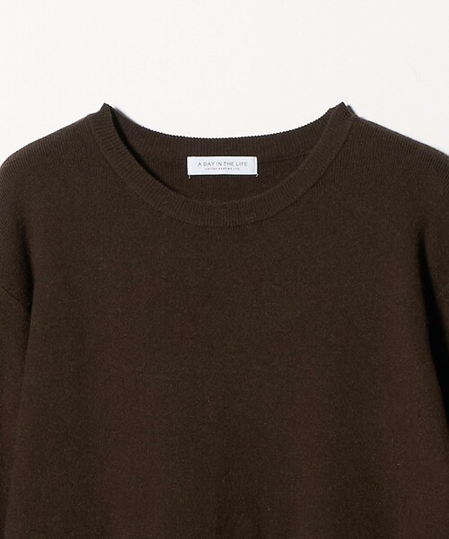 A DAY IN THE LIFE UNITED ARROWS(アデイインザライフユナイテッドアローズ)の「ニット×タフタ コンビギャザー ワンピース ‐ウォッシャブル‐ <A DAY IN THE LIFE>(ワンピース・レディース・ブラック/ダークブラウン・FREE)」の4枚目の写真