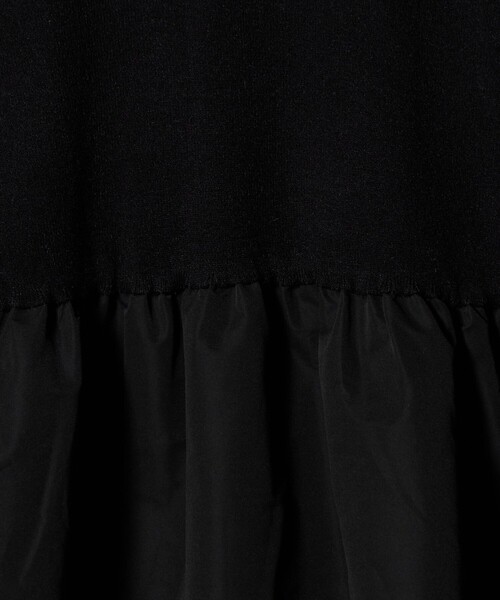 A DAY IN THE LIFE UNITED ARROWS(アデイインザライフユナイテッドアローズ)の「ニット×タフタ コンビギャザー ワンピース ‐ウォッシャブル‐ <A DAY IN THE LIFE>(ワンピース・レディース・ブラック/ダークブラウン・FREE)」の10枚目の写真