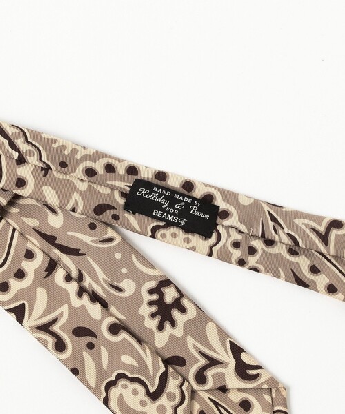 BEAMS F(ビームスエフ)の「Holliday & Brown / シルク ペイズリー柄 プリント ネクタイ(ネクタイ・メンズ・ベージュ/ブラウン・ONE SIZE)」の4枚目の写真