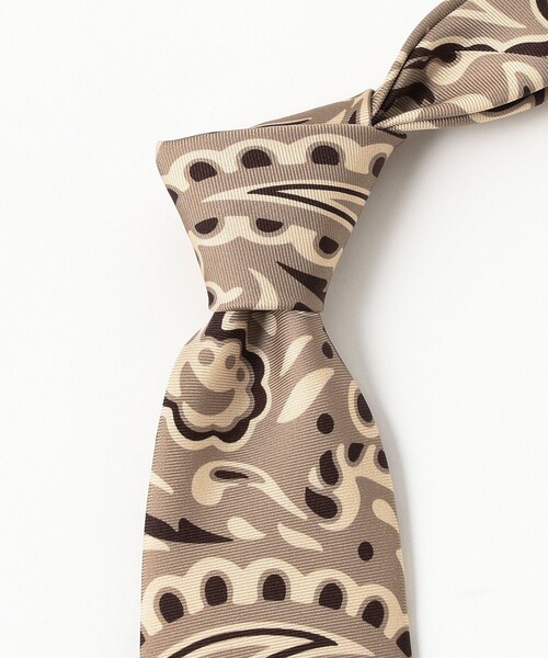 BEAMS F(ビームスエフ)の「Holliday & Brown / シルク ペイズリー柄 プリント ネクタイ(ネクタイ・メンズ・ベージュ/ブラウン・ONE SIZE)」の5枚目の写真
