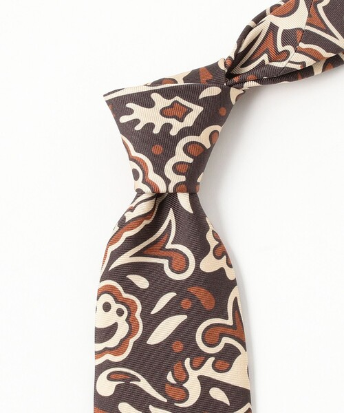 BEAMS F(ビームスエフ)の「Holliday & Brown / シルク ペイズリー柄 プリント ネクタイ(ネクタイ・メンズ・ベージュ/ブラウン・ONE SIZE)」の8枚目の写真